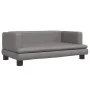 Sofá para niños de cuero sintético gris 80x45x30 cm de , Mobiliario para bebés y niños pequeños - Ref: Foro24-3196315, Precio...