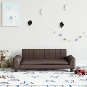 Sofá para niños de cuero sintético marrón 90x53x30 cm von , Baby- und Kleinkindmöbel - Ref: Foro24-3196265, Preis: 86,62 €, R...