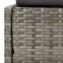 Tumbona con toldo plegable ratán sintético gris 200x114x128 cm de , Camas para exteriores - Ref: Foro24-362274, Precio: 390,1...