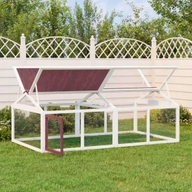 Corral de animales madera maciza pino moca 200x112,5x74 cm de , Jaulas y habitáculos para animales pequeños - Ref: Foro24-172...
