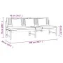 Sofá cama con cojín madera maciza acacia gris 200x60x75 cm de , Camas para exteriores - Ref: Foro24-312145, Precio: 367,94 €,...