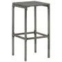 Taburetes de cocina con cojines 3 uds ratán sintético gris de , Taburetes de cocina - Ref: Foro24-313444, Precio: 147,97 €, D...