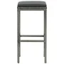 Taburetes de cocina con cojines 3 uds ratán sintético gris de , Taburetes de cocina - Ref: Foro24-313444, Precio: 147,97 €, D...