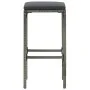 Taburetes de cocina con cojines 3 uds ratán sintético gris de , Taburetes de cocina - Ref: Foro24-313444, Precio: 147,97 €, D...