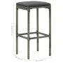 Taburetes de cocina con cojines 3 uds ratán sintético gris de , Taburetes de cocina - Ref: Foro24-313444, Precio: 147,97 €, D...