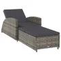 Tumbona de jardín con cojín de ratán sintético gris oscuro by , Loungers - Ref: Foro24-317178, Price: 204,43 €, Discount: %
