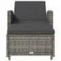 Tumbona de jardín con cojín de ratán sintético gris oscuro by , Loungers - Ref: Foro24-317178, Price: 204,43 €, Discount: %