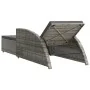 Tumbona de jardín con cojín de ratán sintético gris oscuro by , Loungers - Ref: Foro24-317178, Price: 204,43 €, Discount: %