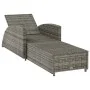 Tumbona de jardín con cojín de ratán sintético gris oscuro by , Loungers - Ref: Foro24-317178, Price: 204,43 €, Discount: %