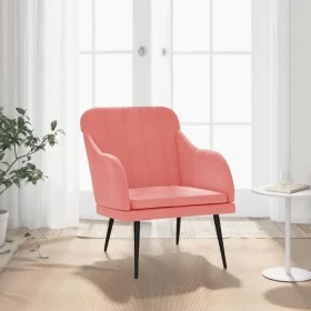 Sillón de terciopelo rosa 63x76x80 cm de , Sillones - Ref: Foro24-351457, Precio: 97,72 €, Descuento: %