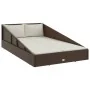 Tumbona cama de jardín ratán sintético marrón 110x200 cm de , Camas para exteriores - Ref: Foro24-42666, Precio: 293,41 €, De...