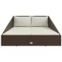 Tumbona cama de jardín ratán sintético marrón 110x200 cm de , Camas para exteriores - Ref: Foro24-42666, Precio: 293,41 €, De...