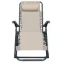 Tumbona plegable de terraza textileno crema de , Tumbonas - Ref: Foro24-47900, Precio: 105,35 €, Descuento: %