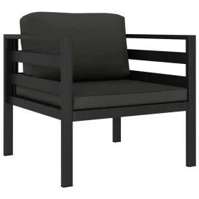 Sofá individual con cojines aluminio antracita by , Modular outdoor sofas - Ref: Foro24-49241, Price: 211,30 €, Discount: %
