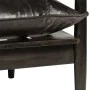 Sofá de 2 plazas cuero auténtico con madera de acacia negro by , Sofas - Ref: Foro24-246483, Price: 535,73 €, Discount: %