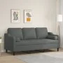 Sofá de 3 plazas con cojines tela gris oscuro 180 cm de , Sofás - Ref: Foro24-3200854, Precio: 298,31 €, Descuento: %