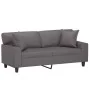 Sofá de 2 plazas con cojines cuero sintético gris 140 cm de , Sofás - Ref: Foro24-3200868, Precio: 301,68 €, Descuento: %