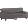 Sofá de 2 plazas con cojines cuero sintético gris 140 cm de , Sofás - Ref: Foro24-3200868, Precio: 301,68 €, Descuento: %