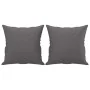 Sofá de 2 plazas con cojines cuero sintético gris 140 cm de , Sofás - Ref: Foro24-3200868, Precio: 301,68 €, Descuento: %