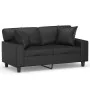 Sofá de 2 plazas con cojines cuero sintético negro 120 cm de , Sofás - Ref: Foro24-3200861, Precio: 288,28 €, Descuento: %