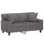 Sofá de 2 plazas con cojines cuero sintético gris 120 cm by , Sofas - Ref: Foro24-3200863, Price: 241,44 €, Discount: %