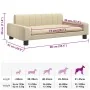 Cama para perros de tela crema 90x53x30 cm de , Camas para perros - Ref: Foro24-171846, Precio: 85,57 €, Descuento: %