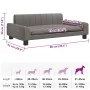 Cama para perros de tela gris taupe 90x53x30 cm de , Camas para perros - Ref: Foro24-171850, Precio: 86,53 €, Descuento: %