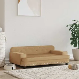 Cama para perros de terciopelo marrón 90x53x30 cm de , Camas para perros - Ref: Foro24-171873, Precio: 89,72 €, Descuento: %