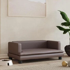 Cama para perros de cuero sintético marrón 80x45x30 cm by , Beds for dogs - Ref: Foro24-171903, Price: 69,76 €, Discount: %