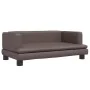 Cama para perros de cuero sintético marrón 80x45x30 cm de , Camas para perros - Ref: Foro24-171903, Precio: 69,76 €, Descuent...