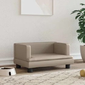 Cama para perros de cuero sintético color capuchino 60x40x30 cm de , Camas para perros - Ref: Foro24-171917, Precio: 68,53 €,...