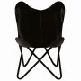 Silla mariposa butterfly para niños de cuero auténtico negro de , Sillones - Ref: Foro24-246385, Precio: 76,11 €, Descuento: %