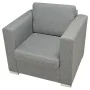 Conjunto de sofás 3 unidades tela gris claro by , Sofas - Ref: Foro24-274213, Price: 938,37 €, Discount: %