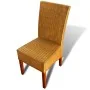 Sillas de comedor 6 unidades ratán marrón natural de , Sillas de comedor - Ref: Foro24-274205, Precio: 568,77 €, Descuento: %