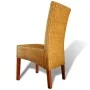 Sillas de comedor 6 unidades ratán marrón natural de , Sillas de comedor - Ref: Foro24-274205, Precio: 568,77 €, Descuento: %