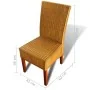 Sillas de comedor 6 unidades ratán marrón natural de , Sillas de comedor - Ref: Foro24-274205, Precio: 568,77 €, Descuento: %