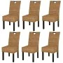 Sillas de comedor 6 unidades ratán kubu madera de mango de , Sillas de comedor - Ref: Foro24-274361, Precio: 571,59 €, Descue...