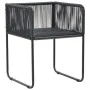 Sillas de jardín con cojines 6 unidades ratán sintético negro de , Sillas de jardín - Ref: Foro24-313108, Precio: 387,37 €, D...