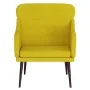 Sillón de terciopelo amarillo 63x76x80 cm de , Sillones - Ref: Foro24-351441, Precio: 98,78 €, Descuento: %