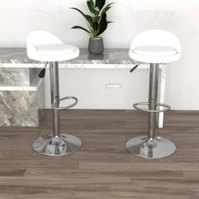 Taburetes de cocina 2 unidades cuero sintético blanco by , Kitchen stools - Ref: Foro24-333555, Price: 111,71 €, Discount: %