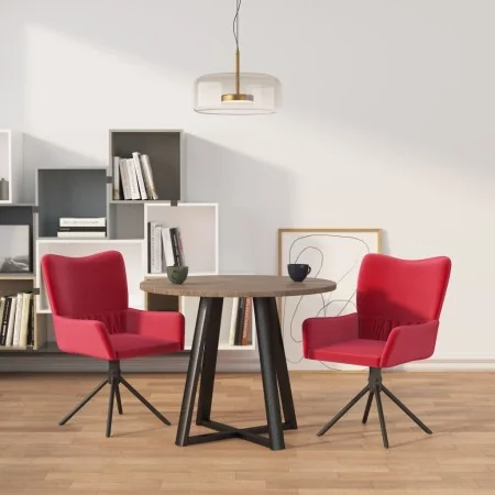 Sillas de comedor giratorias 2 unidades terciopelo rojo tinto von , Essstühle - Ref: Foro24-344814, Preis: 156,02 €, Rabatt: %