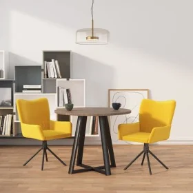 Sillas de comedor giratorias 2 uds terciopelo amarillo de , Sillas de comedor - Ref: Foro24-344816, Precio: 135,87 €, Descuen...