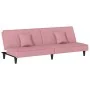 Sofá cama terciopelo rosa de , Sofás - Ref: Foro24-351910, Precio: 227,66 €, Descuento: %