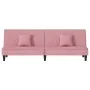 Sofá cama terciopelo rosa de , Sofás - Ref: Foro24-351910, Precio: 227,66 €, Descuento: %