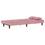 Sofá cama terciopelo rosa de , Sofás - Ref: Foro24-351910, Precio: 227,66 €, Descuento: %