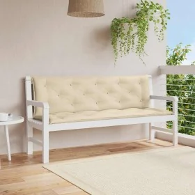 Cojín de banco de jardín tela Oxford beige 150x(50+50)x7 cm de , Cojines para sillas y sofás - Ref: Foro24-315019, Precio: 40...