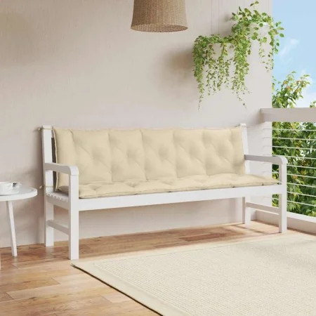 Cojín de banco de jardín tela Oxford beige 180x(50+50)x7 cm de , Cojines para sillas y sofás - Ref: Foro24-315031, Precio: 55...