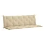 Cojín de banco de jardín tela Oxford beige 180x(50+50)x7 cm de , Cojines para sillas y sofás - Ref: Foro24-315031, Precio: 55...
