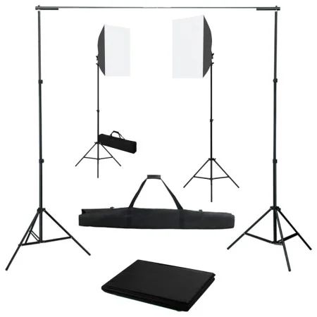 Kit de estudio fotográfico con luces softbox y fondo de , Flashes e iluminaciones de estudio - Ref: Foro24-3055059, Precio: 1...