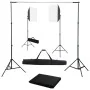 Kit de estudio fotográfico con luces softbox y fondo de , Flashes e iluminaciones de estudio - Ref: Foro24-3055059, Precio: 1...